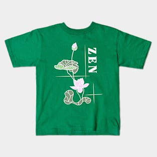 Zen Lotus Meditation Kids T-Shirt